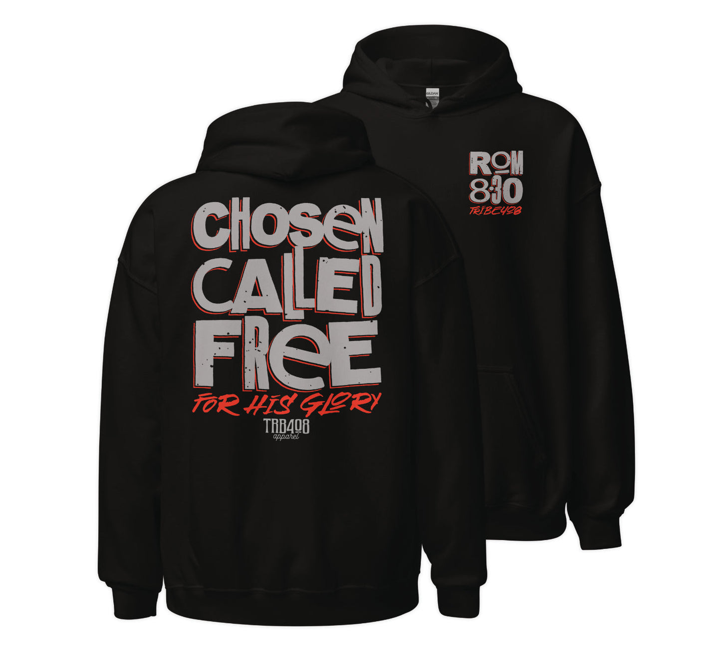 Black CCFG Hoodie, Front and Back, Christian Apparel