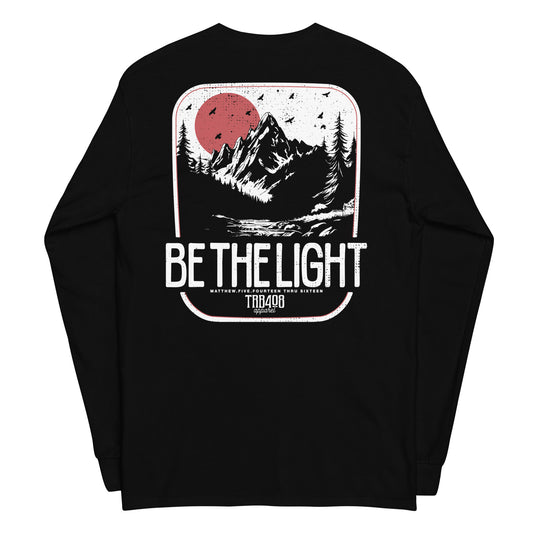 Black long sleeve Be The Light Tee, Back, Christian Apparel