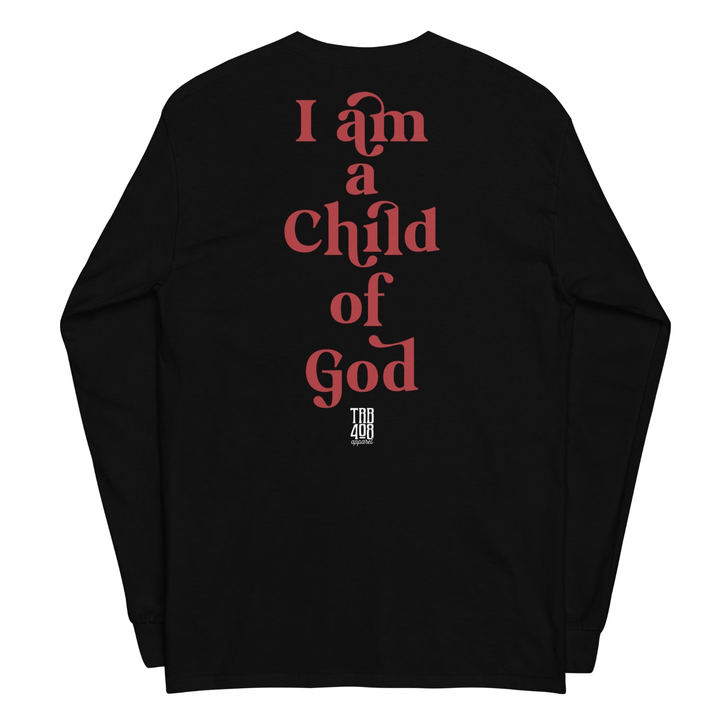 Black long sleeve Child Of God Tee, Back, Christian Apparel