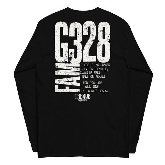 Black long sleeve G-Fam Tee, Back, Christian Apparel