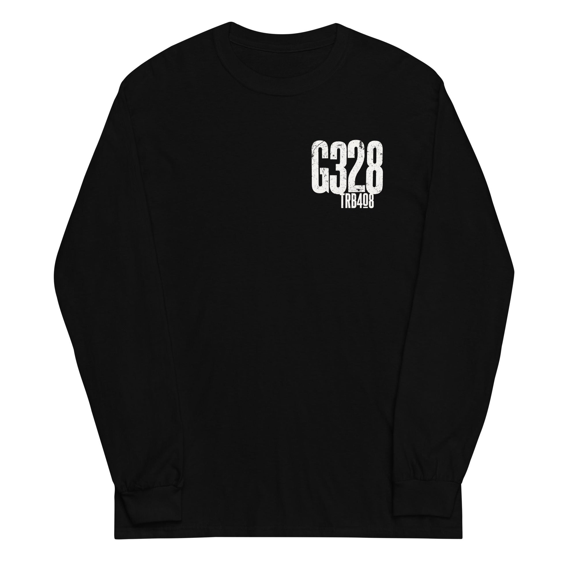 Black long sleeve G-Fam Tee, Front, Christian Apparel