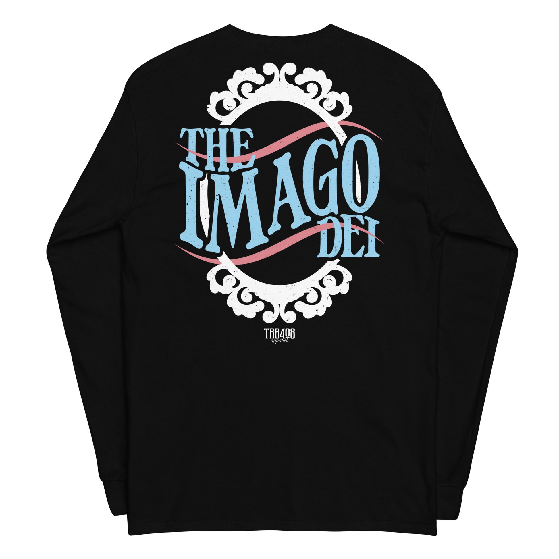 Black long sleeve The Imago Dei Tee, Back, Christian Apparel