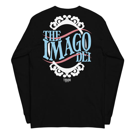 Black long sleeve The Imago Dei Tee, Back, Christian Apparel