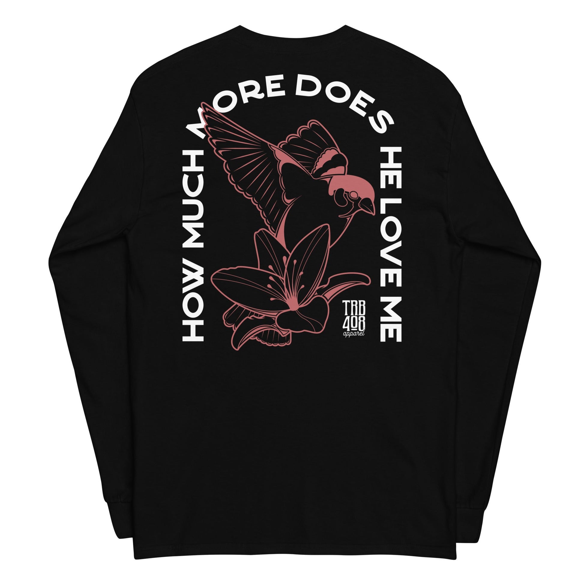 Black long sleeve Sparrow & Lily Tee, Back, Christian Apparel