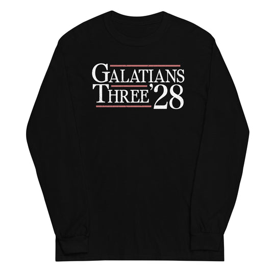 Black long sleeve Tribe '28 Tee, Front, Christian Apparel