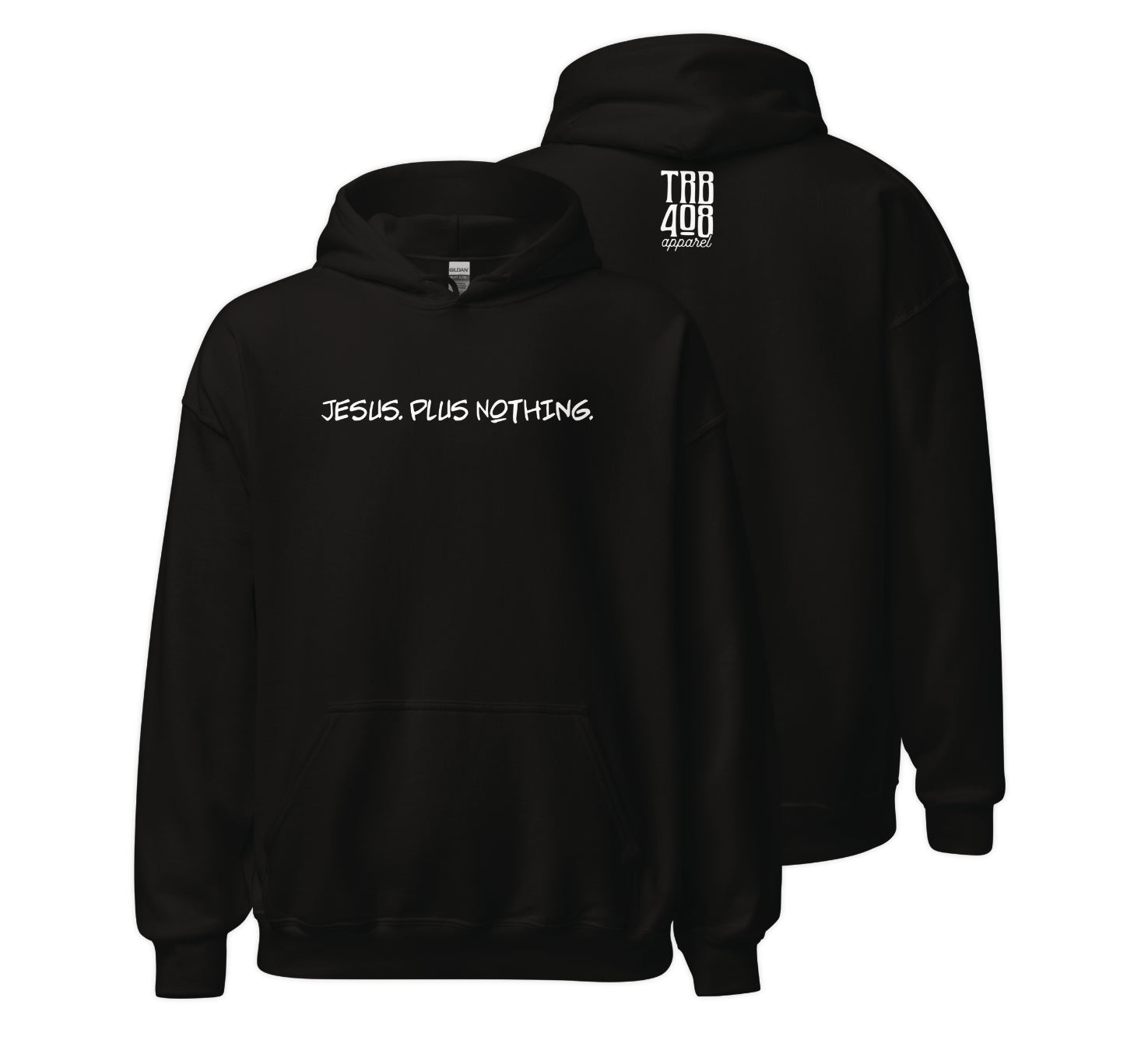 Black Nothing Hoodie, Front and Back, Christian Apparel