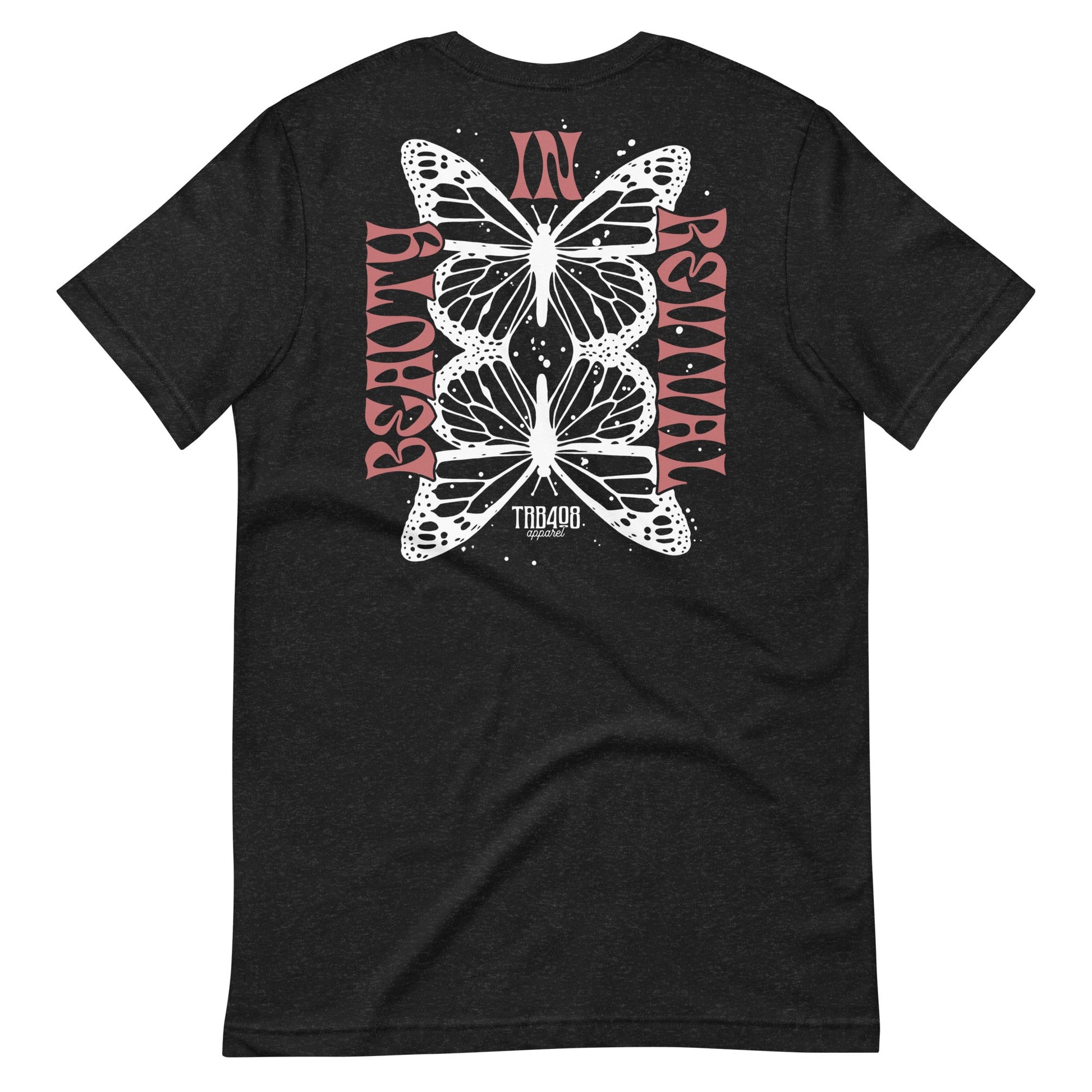 Black short sleeve Butterfly Tee, Back, Christian Apparel