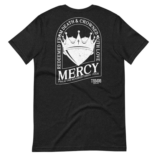 Black short sleeve Crowned Heart Tee, Back, Christian Apparel