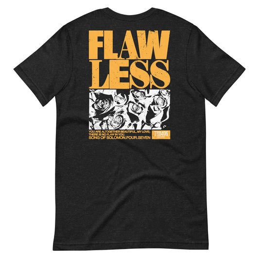 Black short sleeve Flawless Rose 2.0 Tee, Back, Christian Apparel