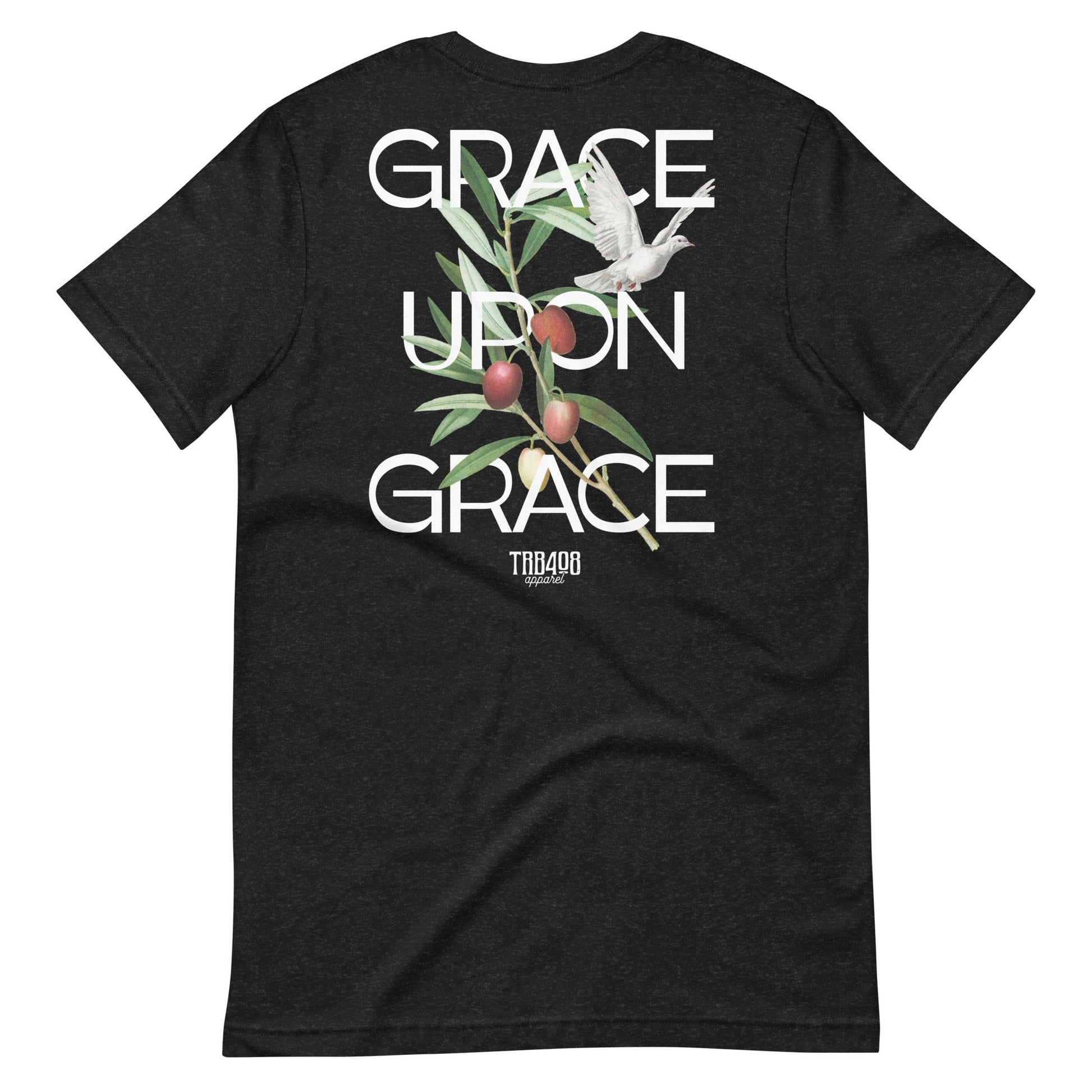 Black short sleeve Grace Upon Grace Tee, Back, Christian Apparel