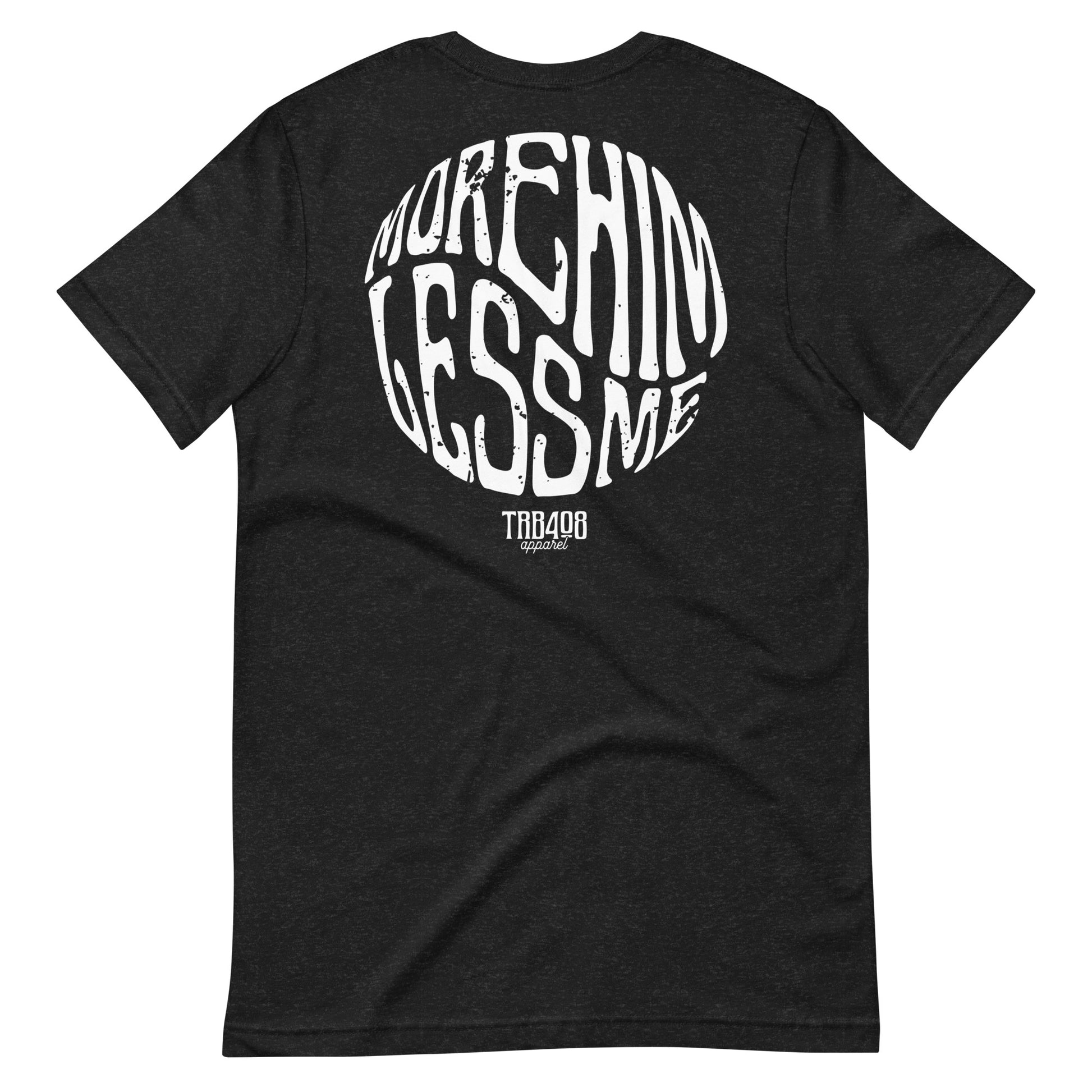 Black short sleeve He Is Greater Tee, Back, Christian Apparel