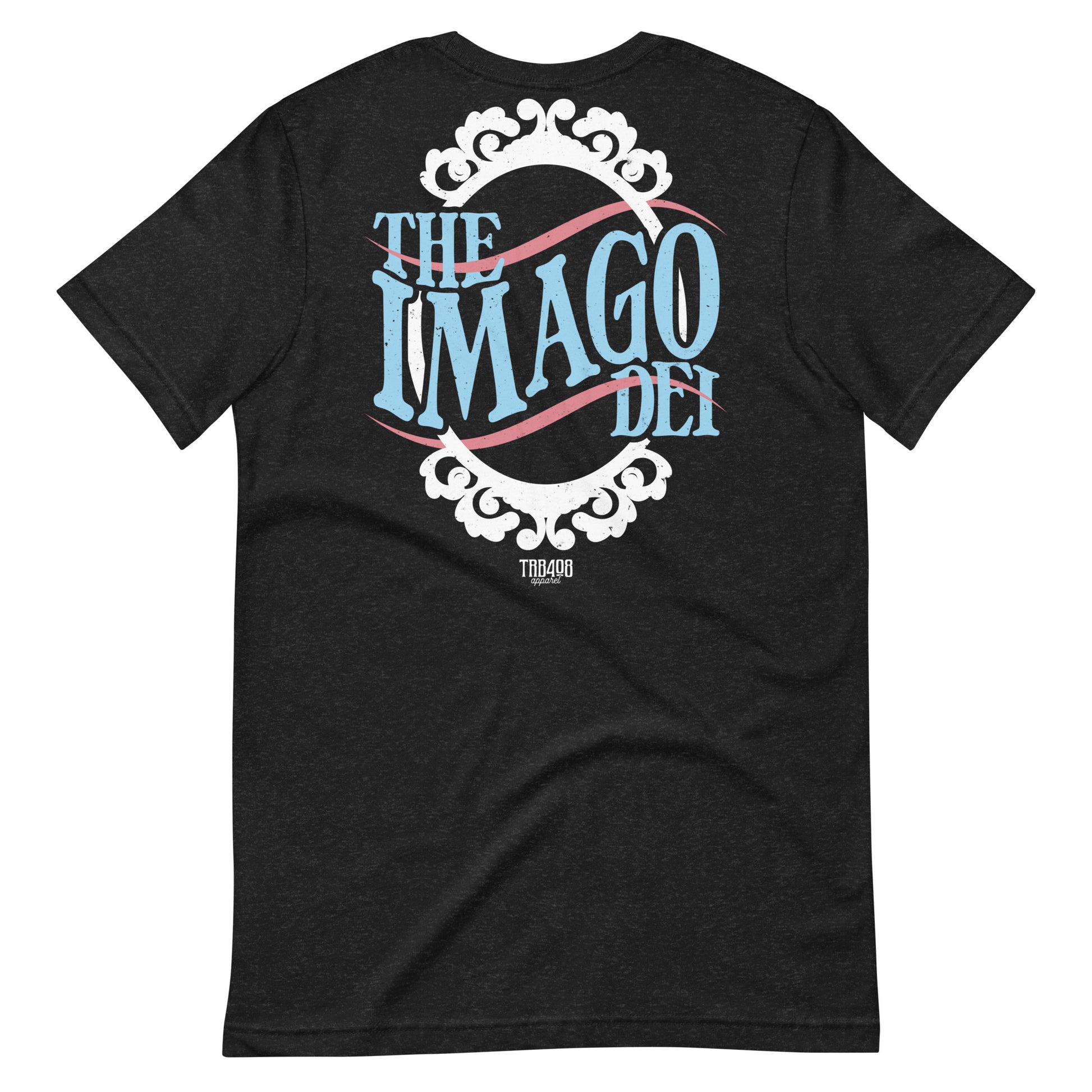 Black short sleeve Imago Dei Tee, Back, Christian Apparel