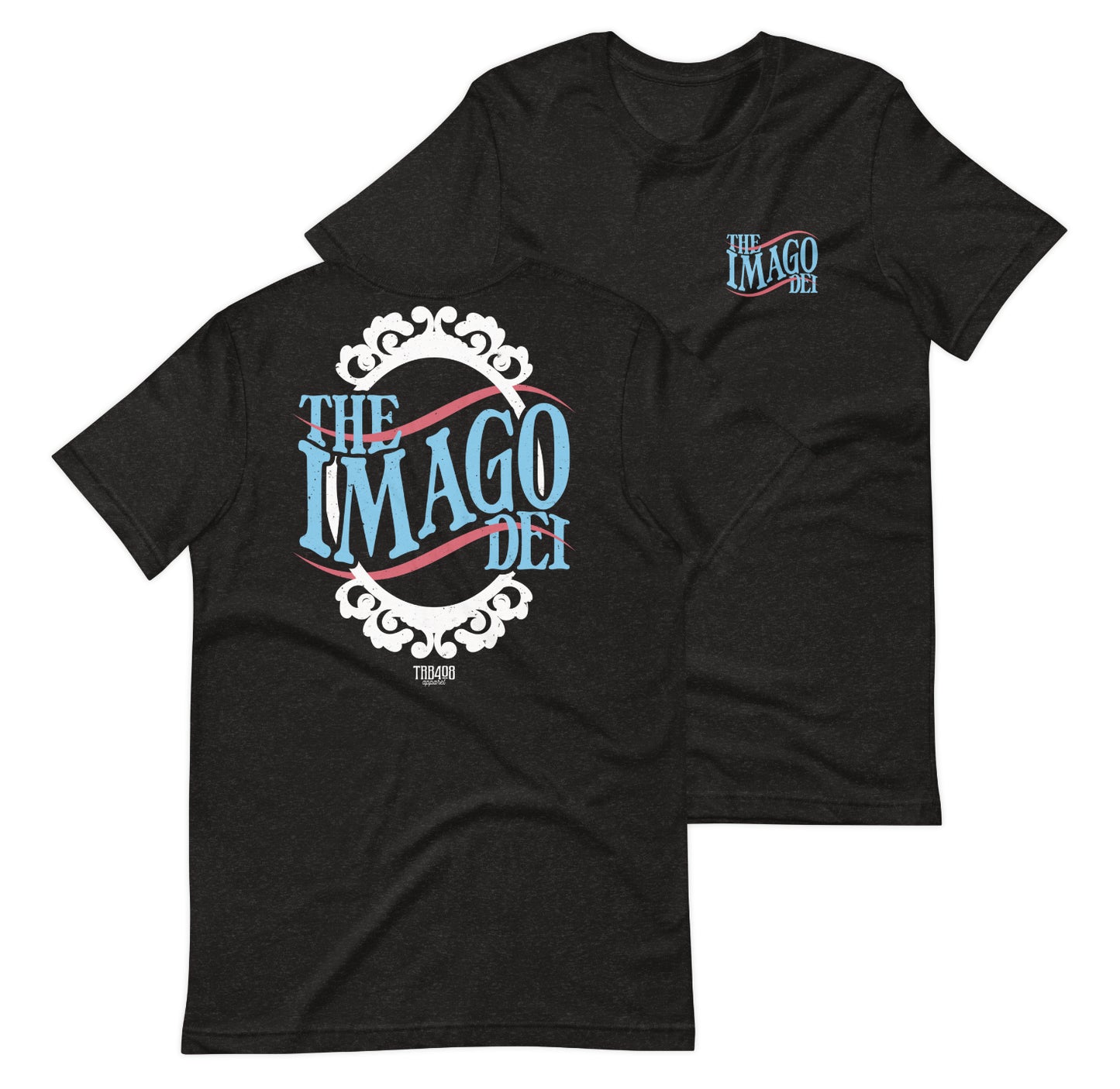 Black short sleeve Imago Dei Tee, Front and Back, Christian Apparel