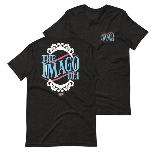 Black short sleeve Imago Dei Tee, Front and Back, Christian Apparel