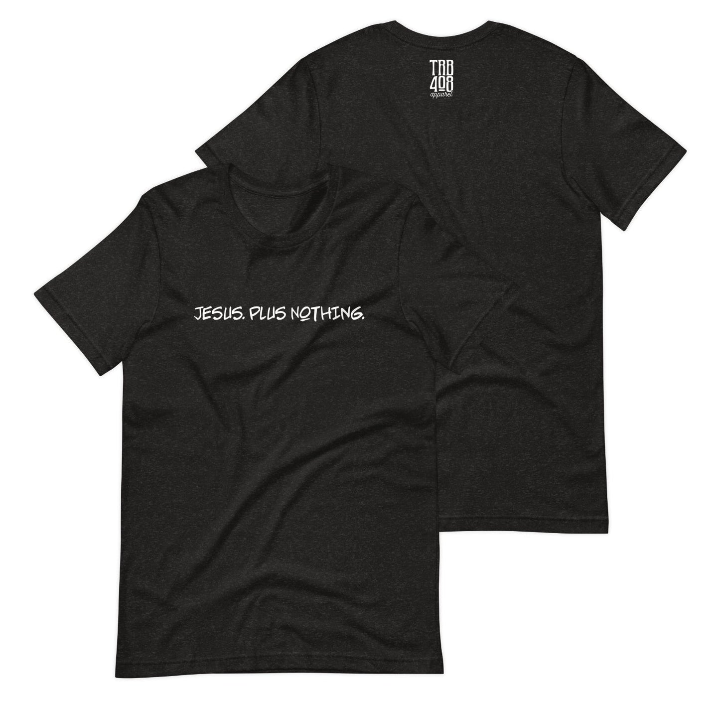 Black short sleeve Nothing Tee, Front and Back, Christian Apparel