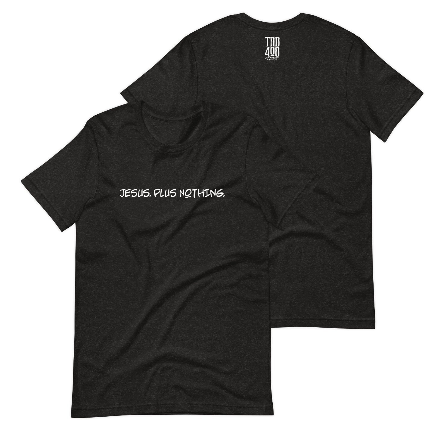 Black short sleeve Nothing Tee, Front and Back, Christian Apparel