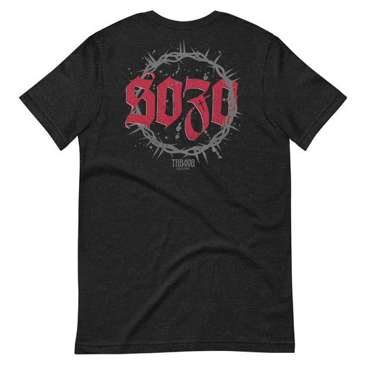 Black short sleeve Sozo Tee, Back, Christian Apparel