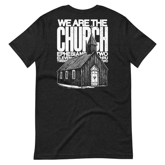 Black short sleeve The Church Tee, Back, Christian Apparel