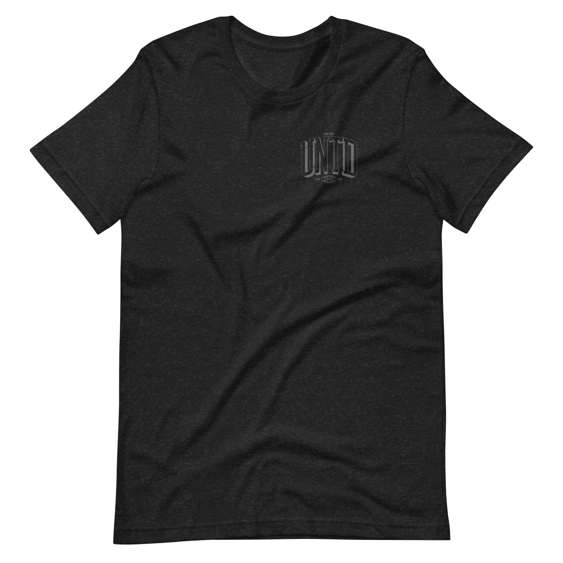 Black short sleeve The Tall UNTD Tee, Front, Christian Apparel