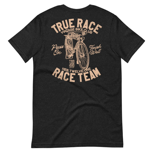 Black short sleeve True Race Tee, Back, Christian Apparel
