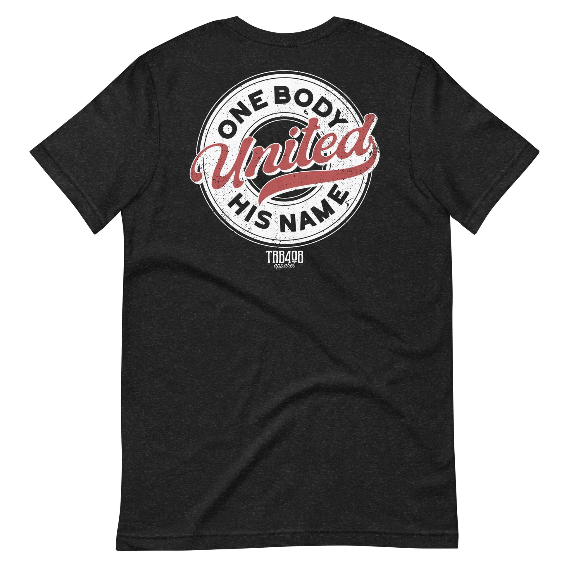 Black short sleeve United Retro Ring Tee, Back, Christian Apparel