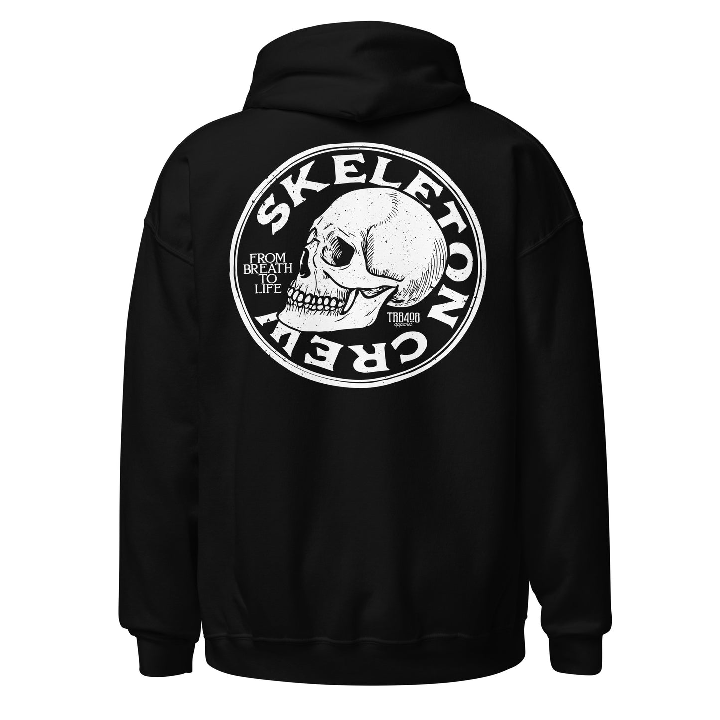 Black Skeleton Crew Hoodie, Back, Christian Apparel