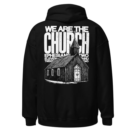 Black The Church Hoodie, Back, Christian Apparel