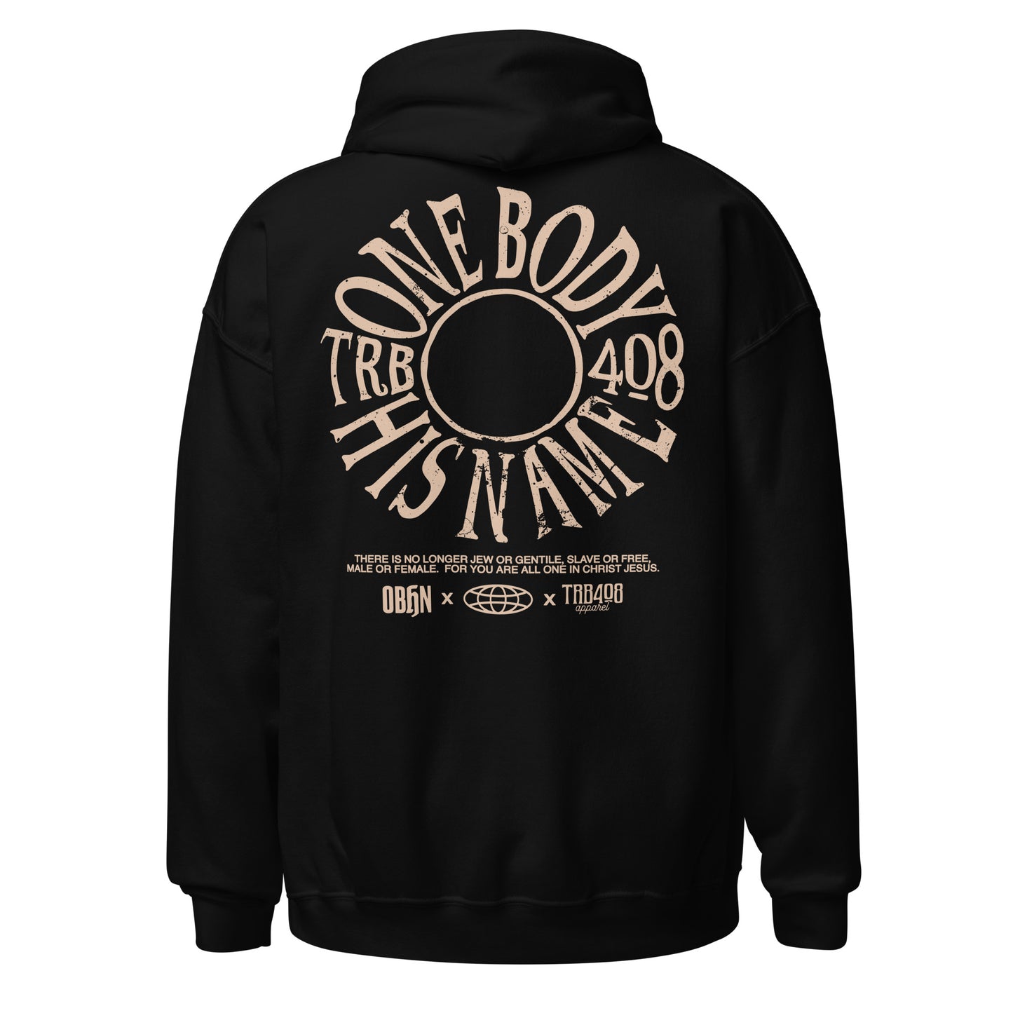 Black The TRIBE Hoodie, Back, Christian Apparel