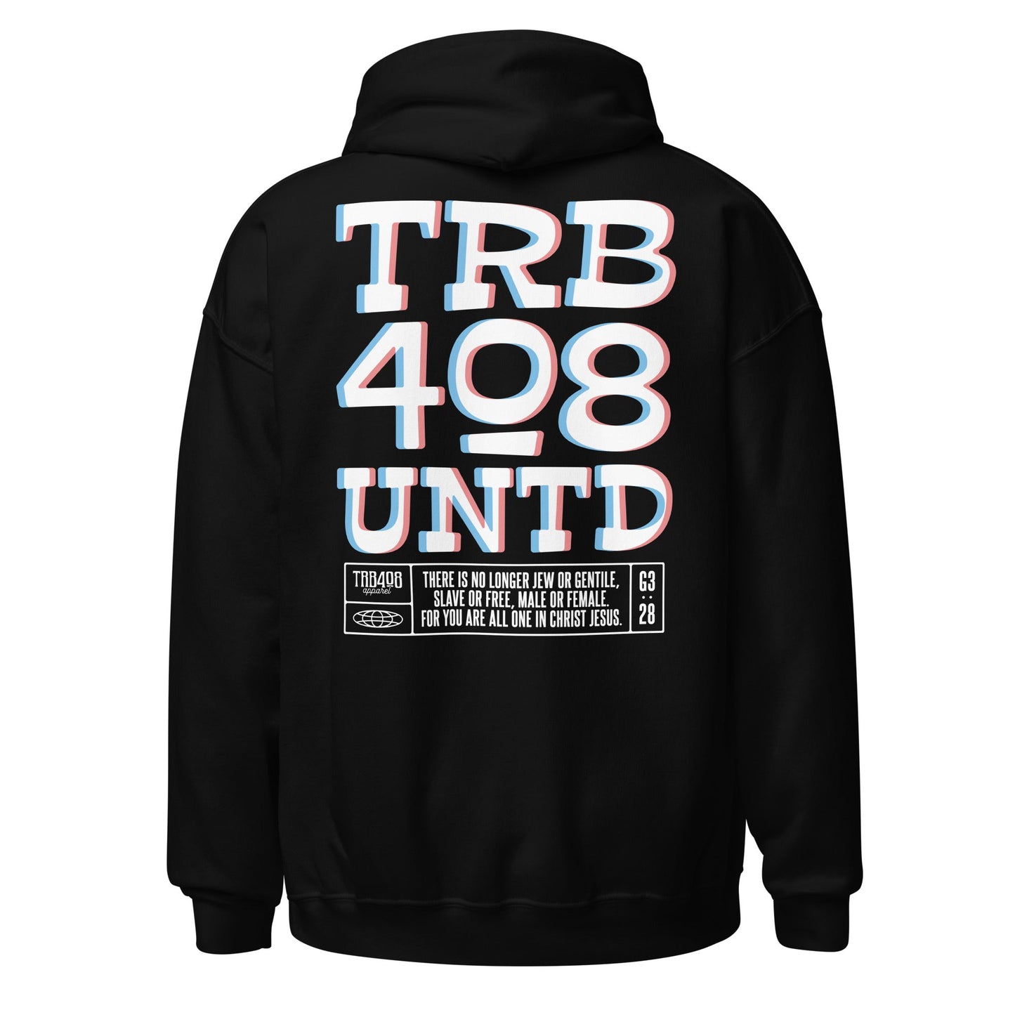 Black Tribe 3D Hoodie, Back, Christian Apparel