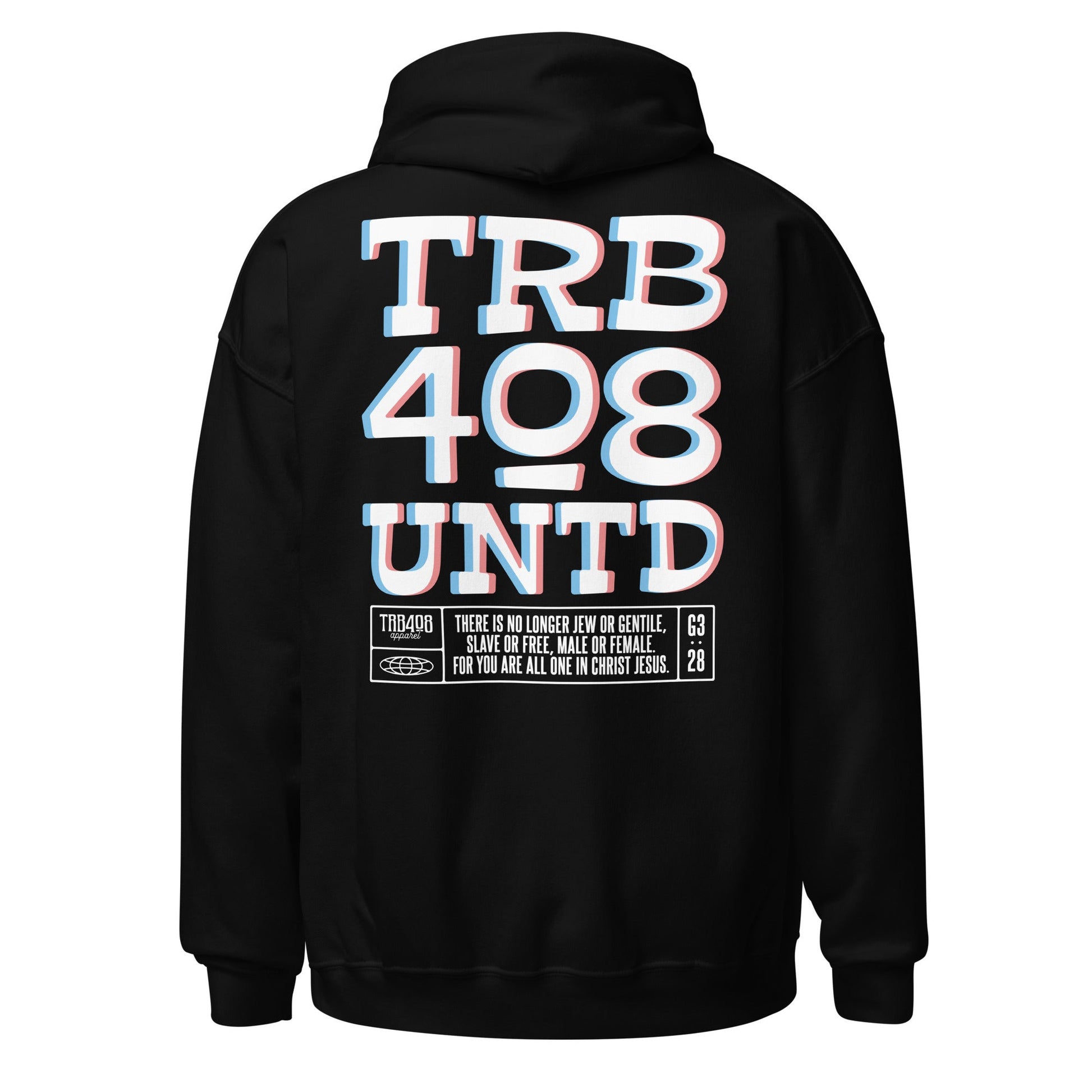 Black Tribe 3D Hoodie, Back, Christian Apparel