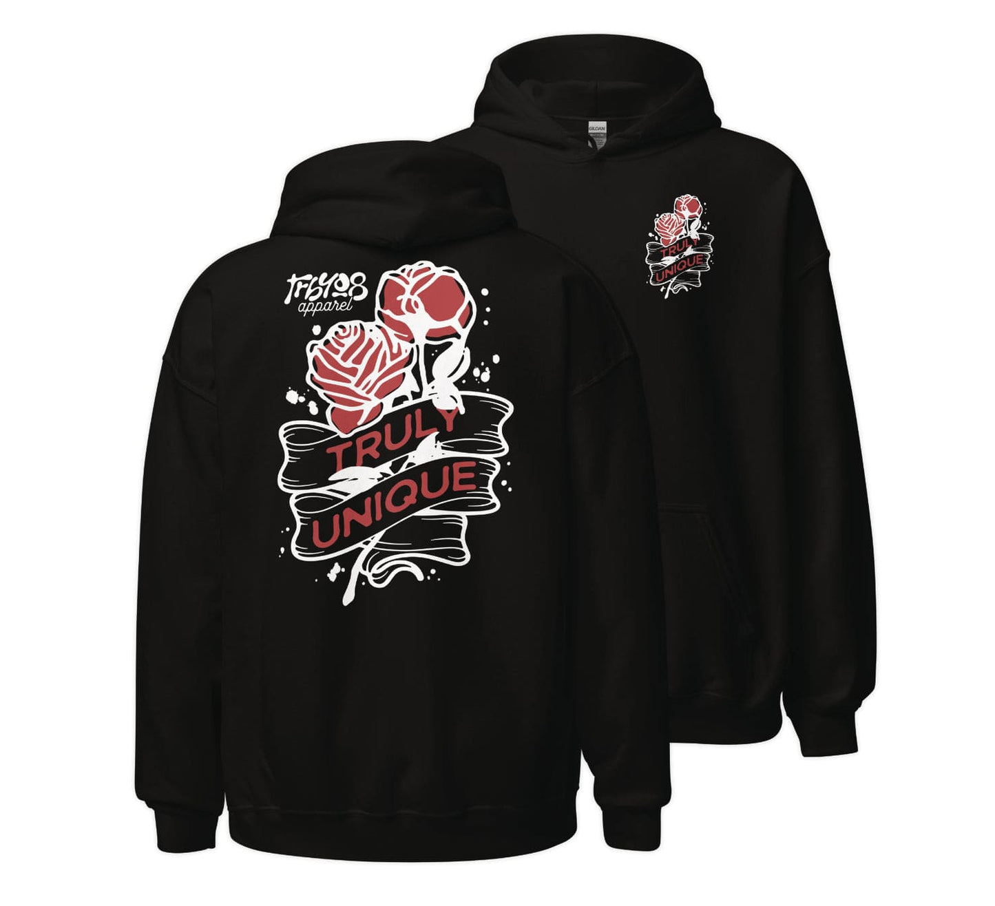 Black Unique Hoodie, Front and Back, Christian Apparel
