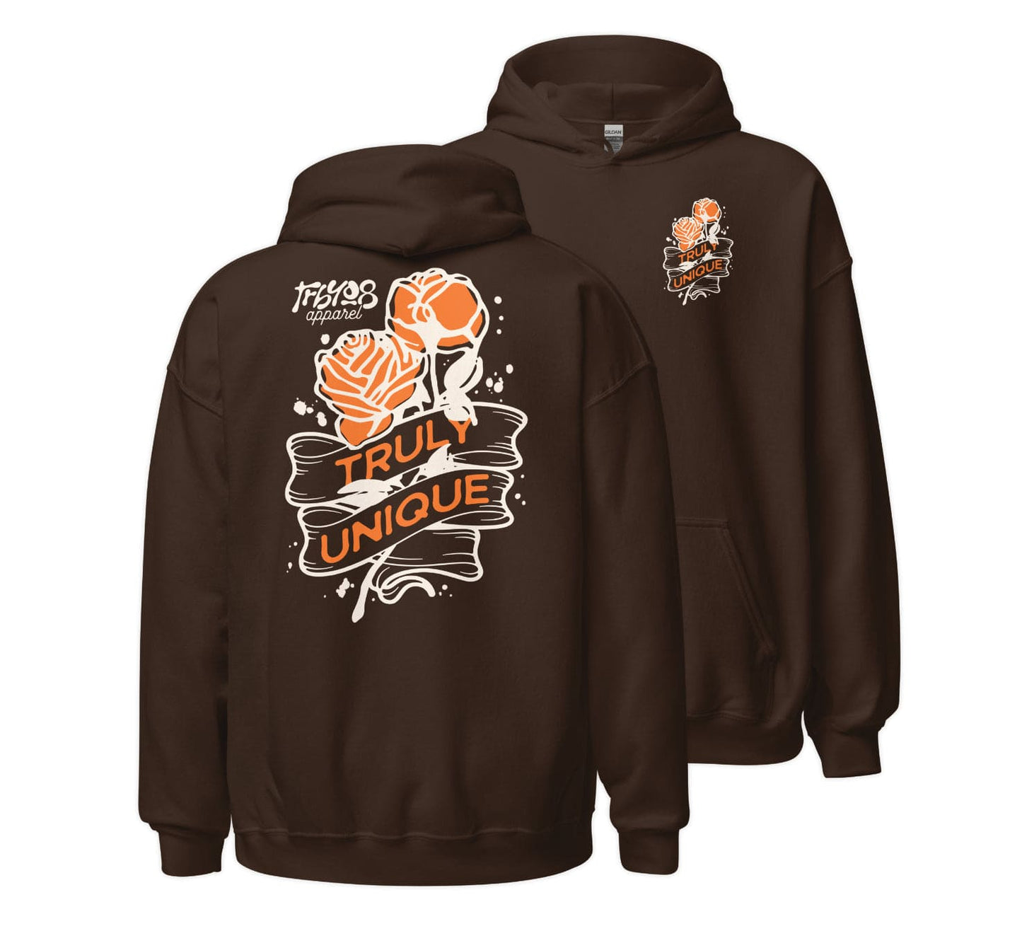 Brown Unique Hoodie, Front and Back, Christian Apparel