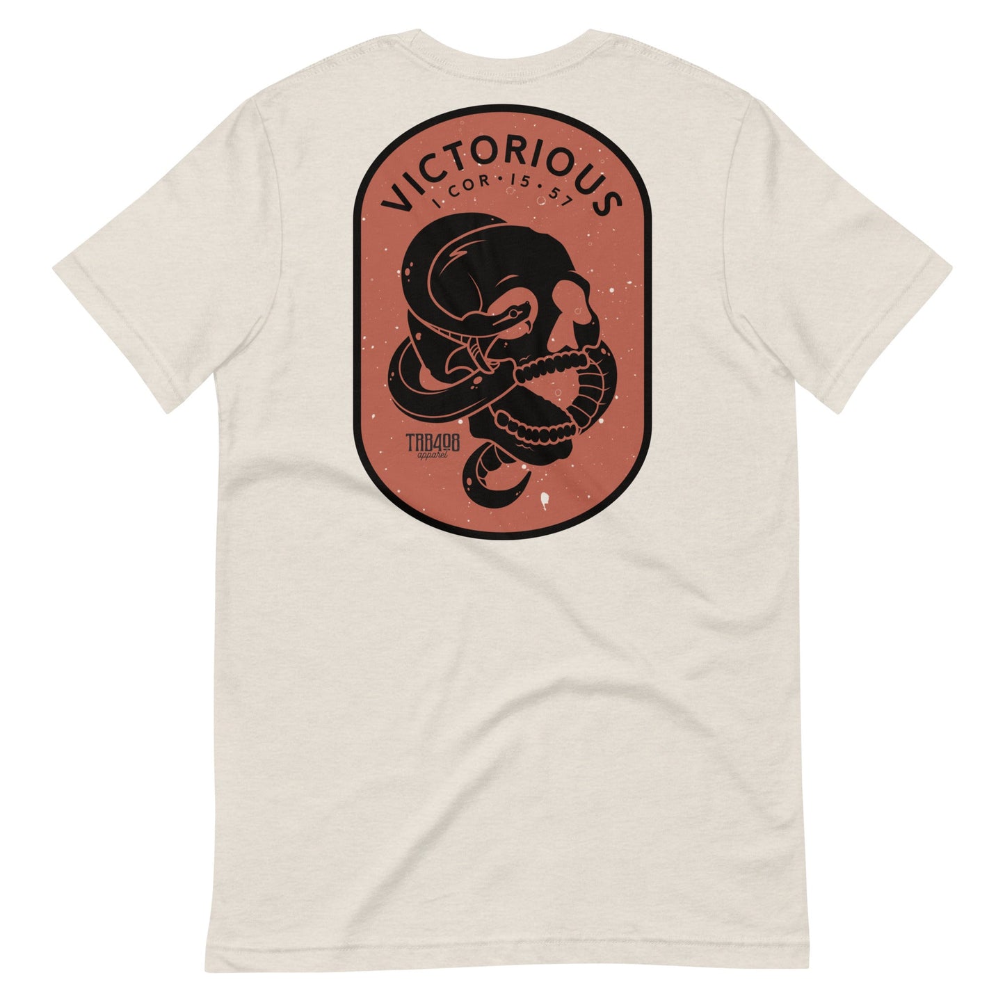 Dust short sleeve Victorious Tee, Back, Christian Apparel