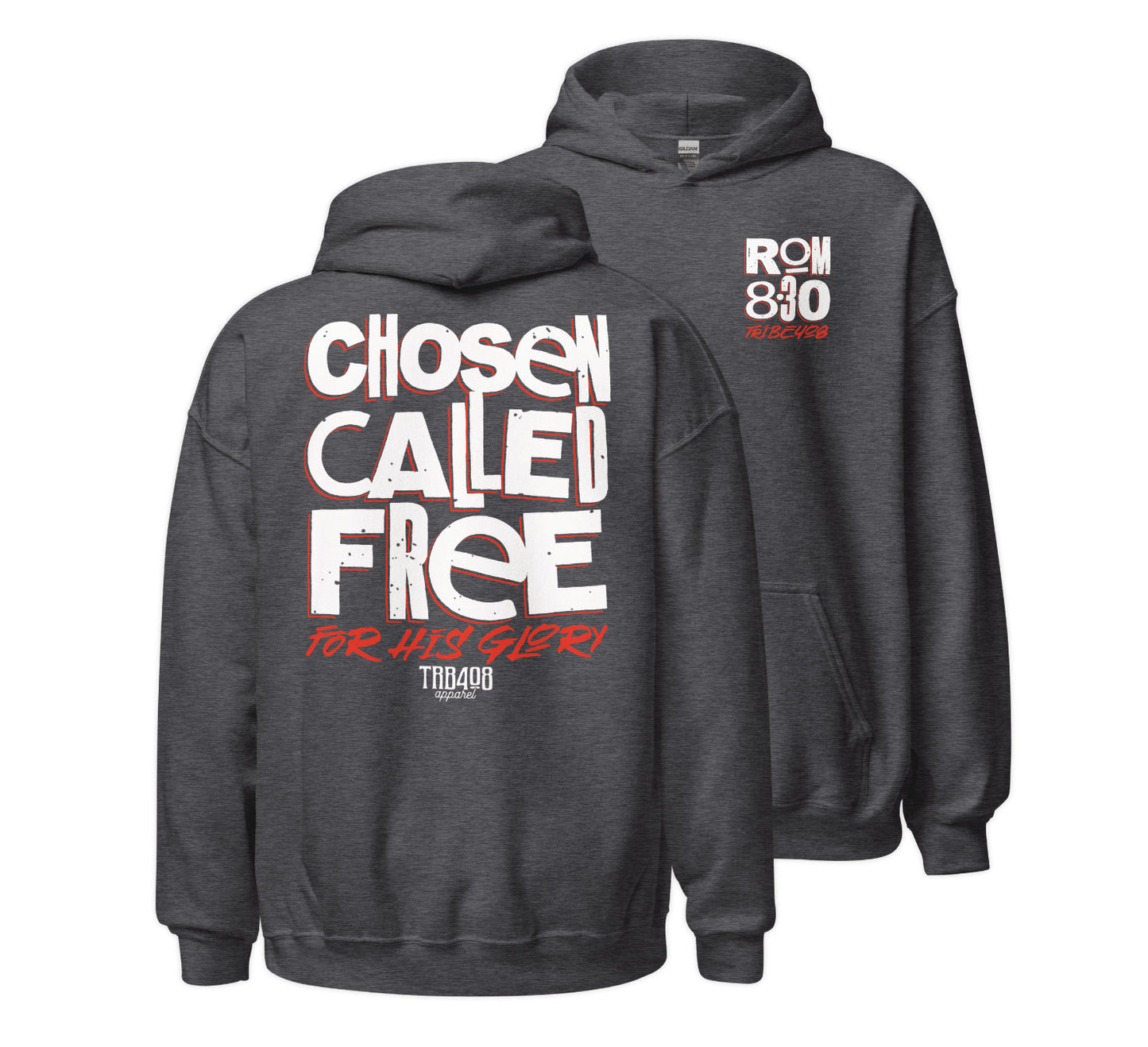 Gray CCFG Hoodie, Front and Back, Christian Apparel