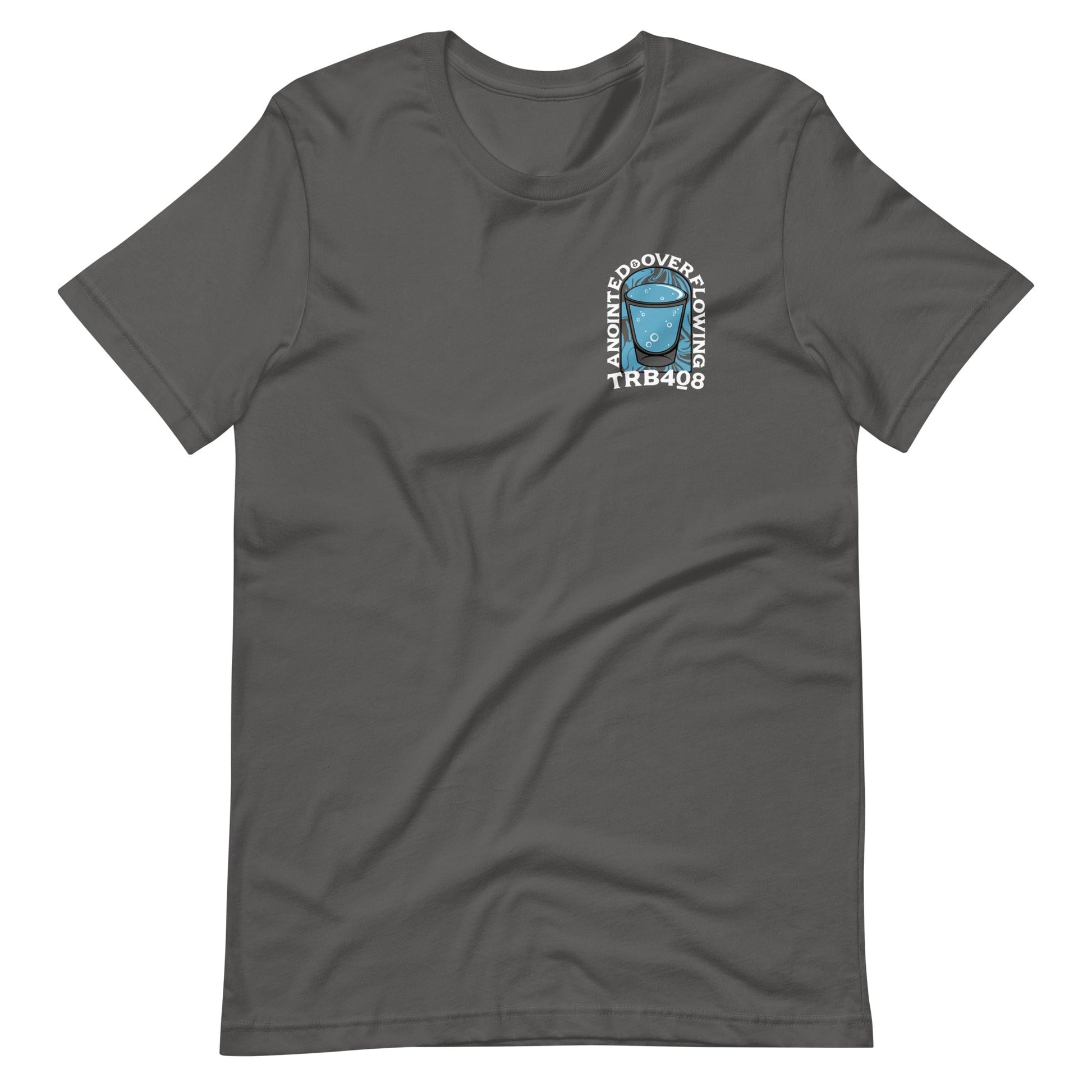 Gray short sleeve A&O Tee, Front, Christian Apparel
