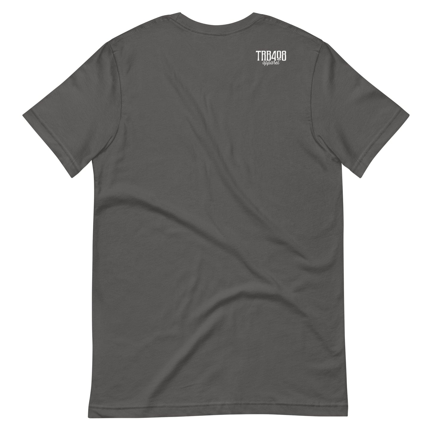 Gray short sleeve Chosen Tee, Back, Christian Apparel