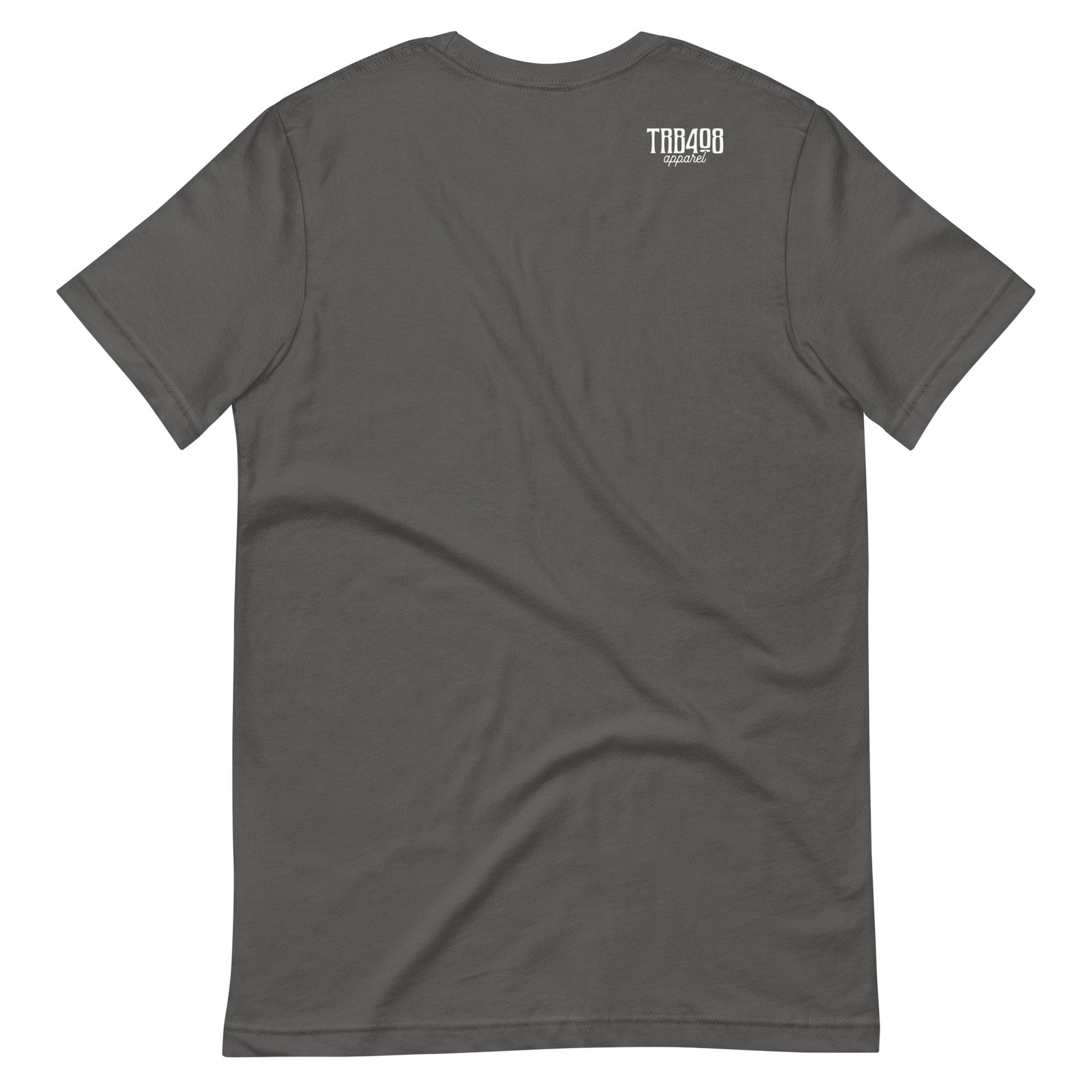 Gray short sleeve Chosen Tee, Back, Christian Apparel