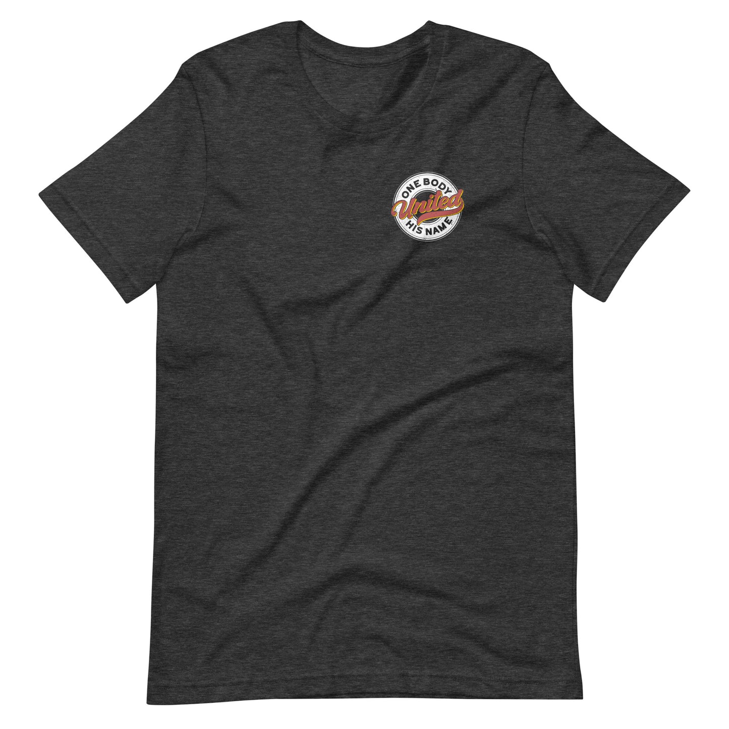 Gray short sleeve United Retro Ring Tee, Front, Christian Apparel