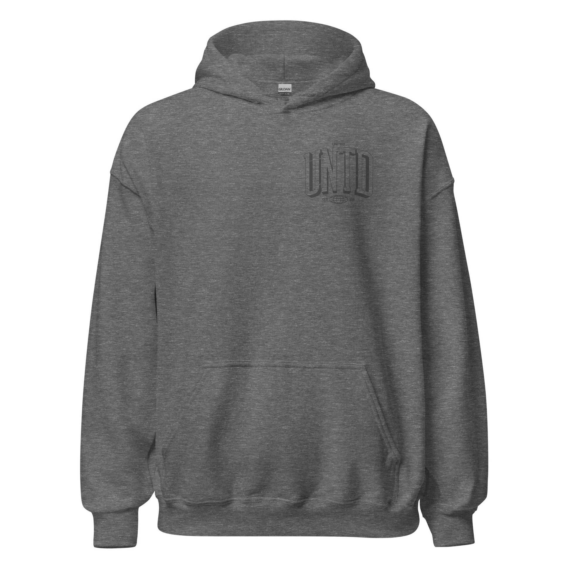 Gray The Tall UNTD Hoodie, Front, Christian Apparel