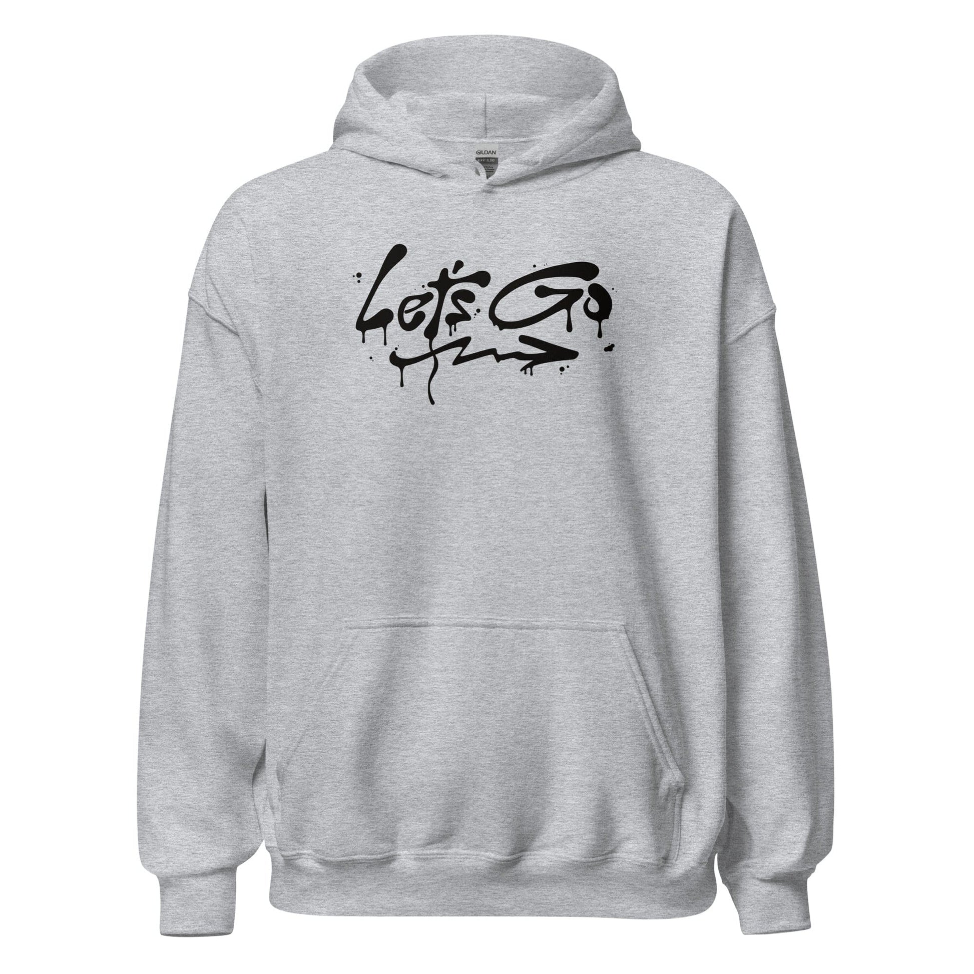 Light Gray Let's Go Hoodie, Front, Christian Apparel