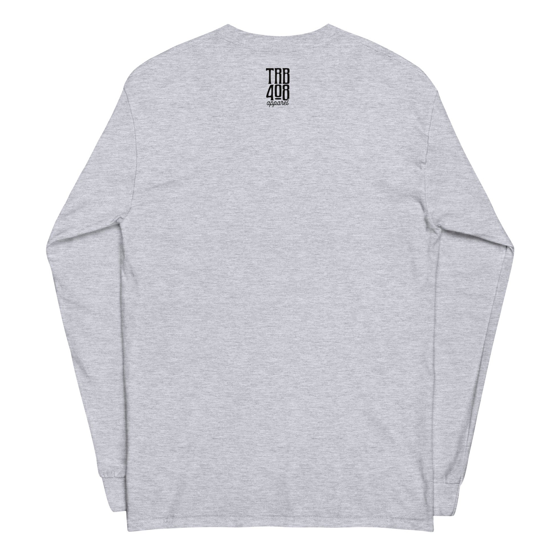 Light Gray long sleeve Tribe '28 Tee, Back, Christian Apparel