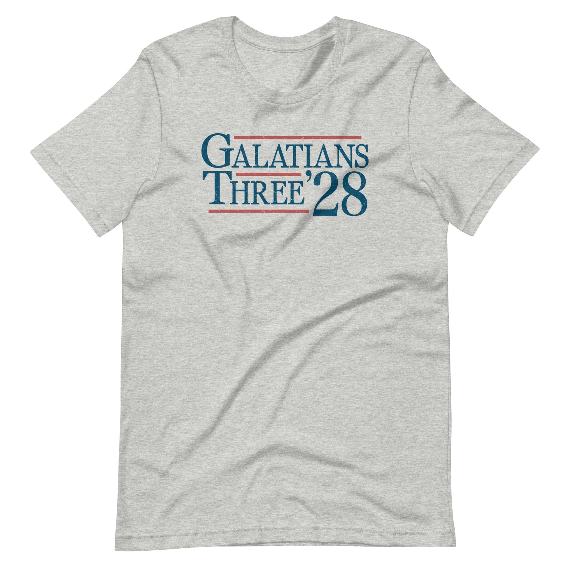 Light Gray short sleeve Tribe '28 Tee, Front, Christian Apparel