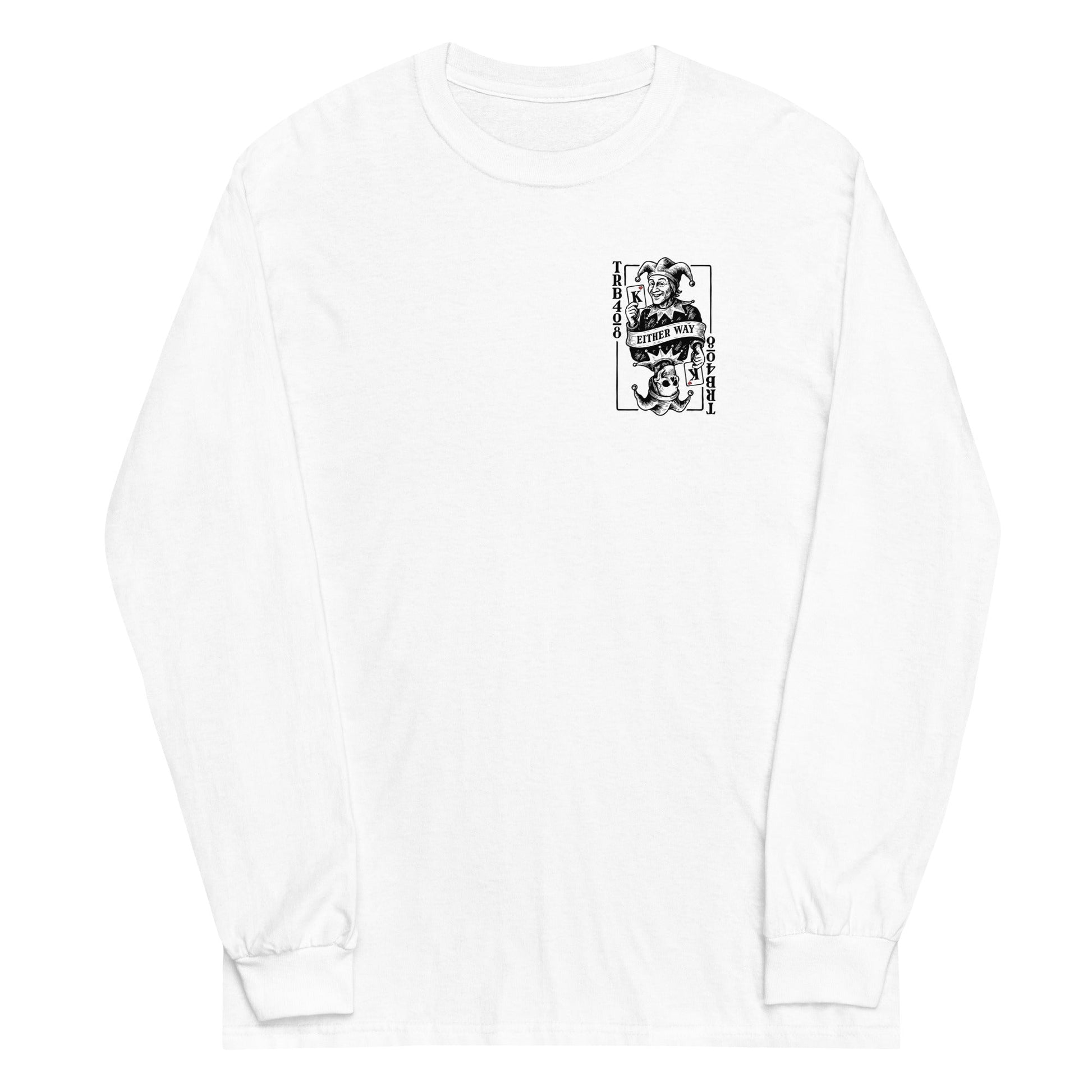 White long sleeve Joker Tee, Front, Christian Apparel