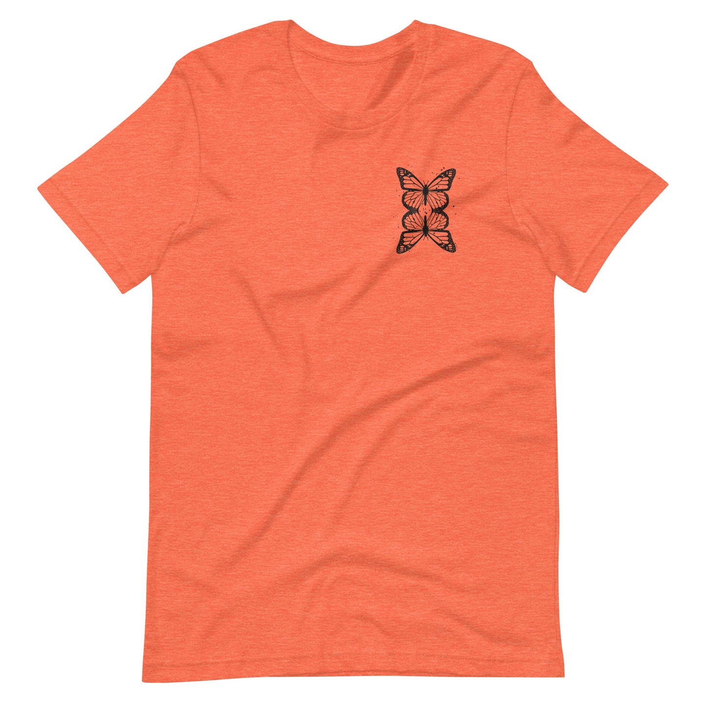 Orange short sleeve Butterfly Tee, Front, Christian Apparel