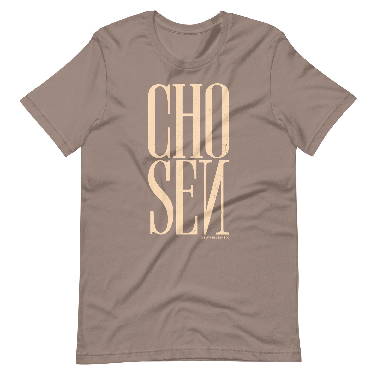 Pebble short sleeve Chosen Tee, Front, Christian Apparel
