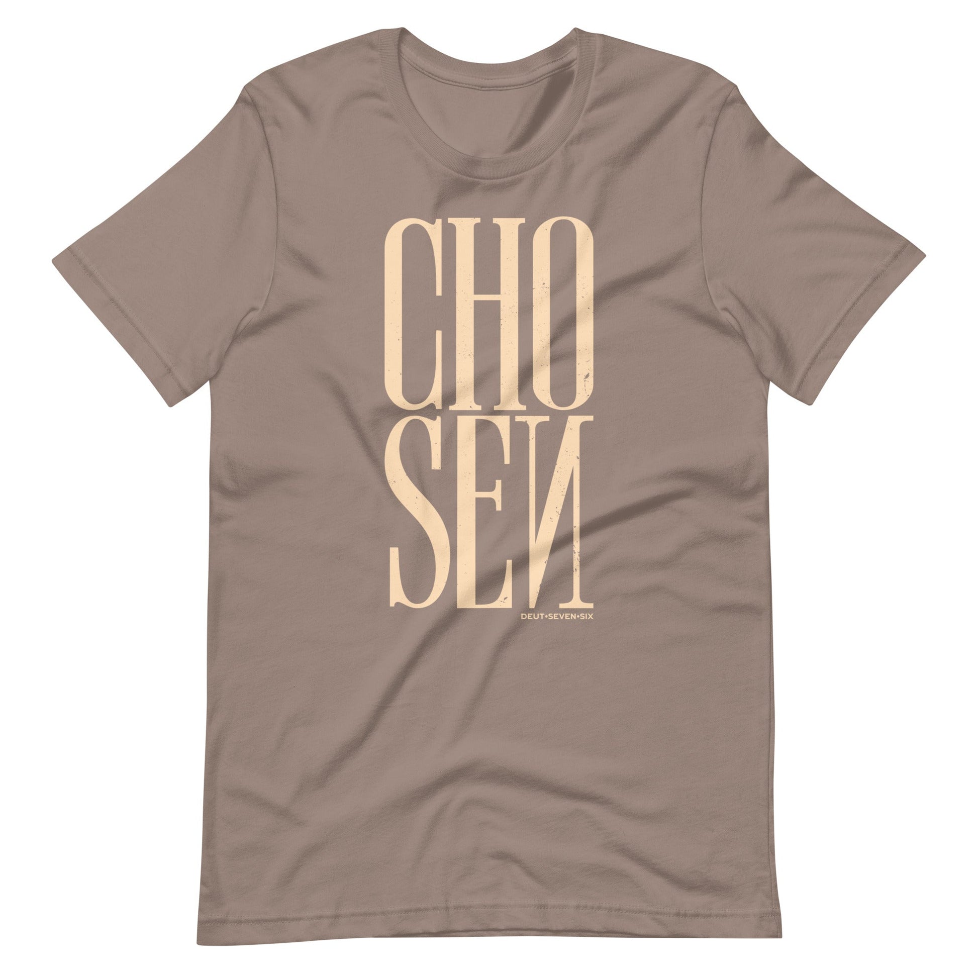Pebble short sleeve Chosen Tee, Front, Christian Apparel