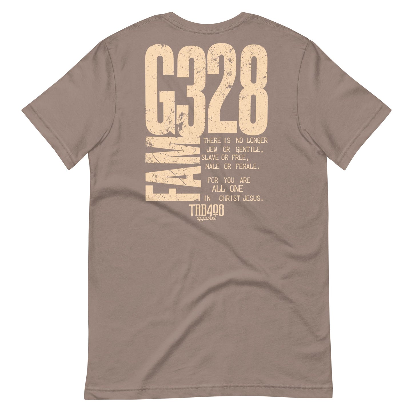 Pebble short sleeve G-Fam Tee, Back, Christian Apparel