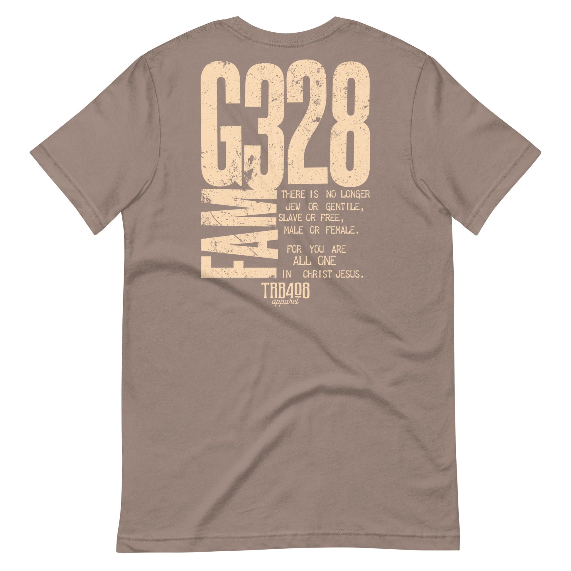 Pebble short sleeve G-Fam Tee, Back, Christian Apparel