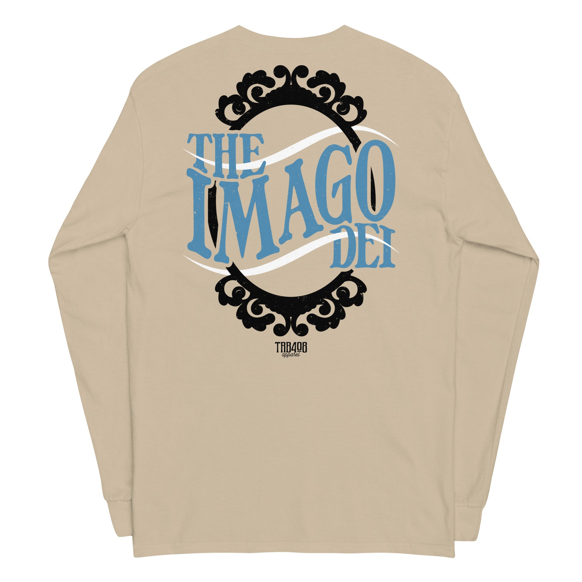 Sand long sleeve The Imago Dei Tee, Back, Christian Apparel