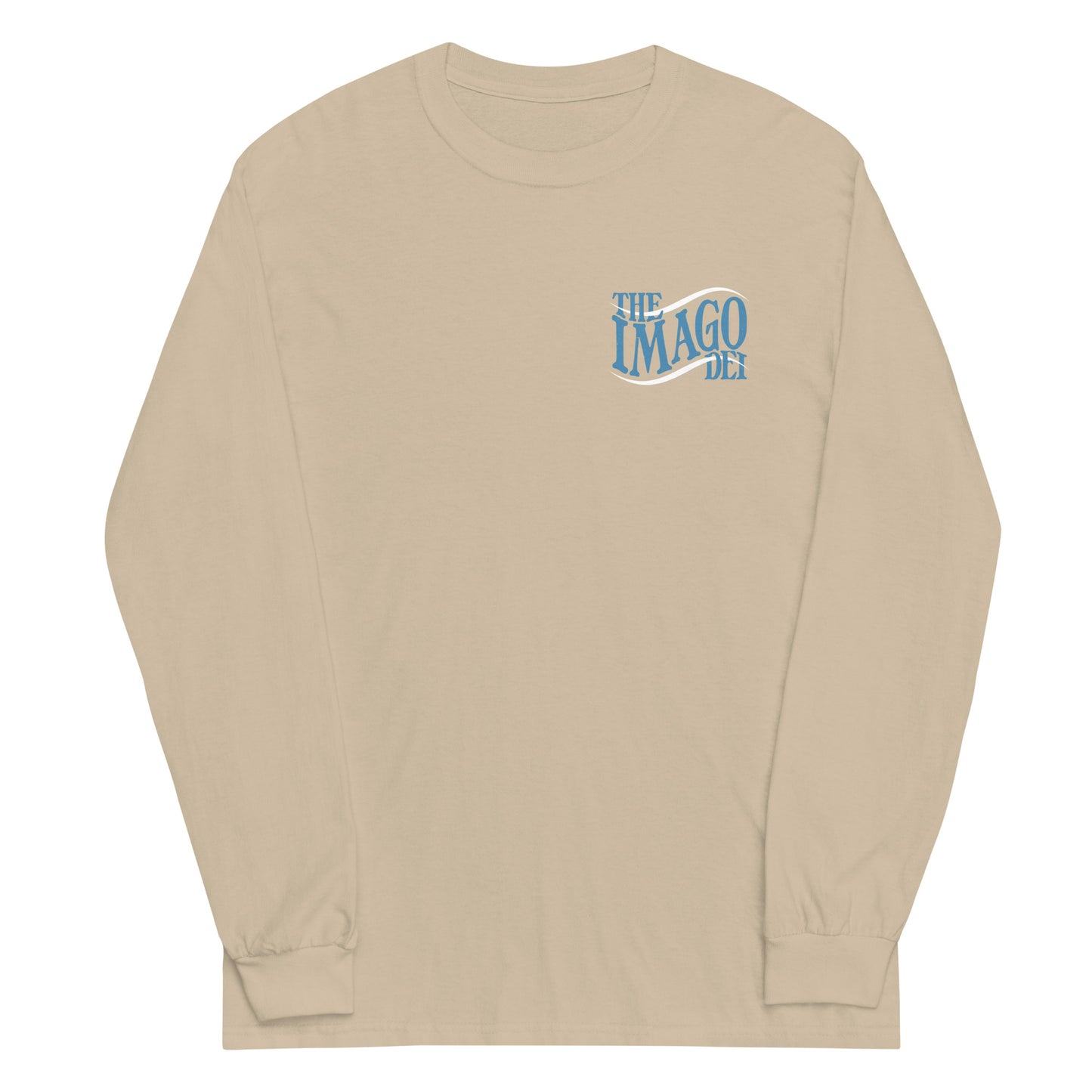 Sand long sleeve The Imago Dei Tee, Front, Christian Apparel